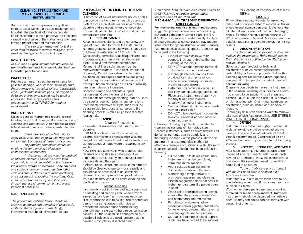 CLINIMED_CLEANING-STERILIZATION-AND-MAINTENANCE