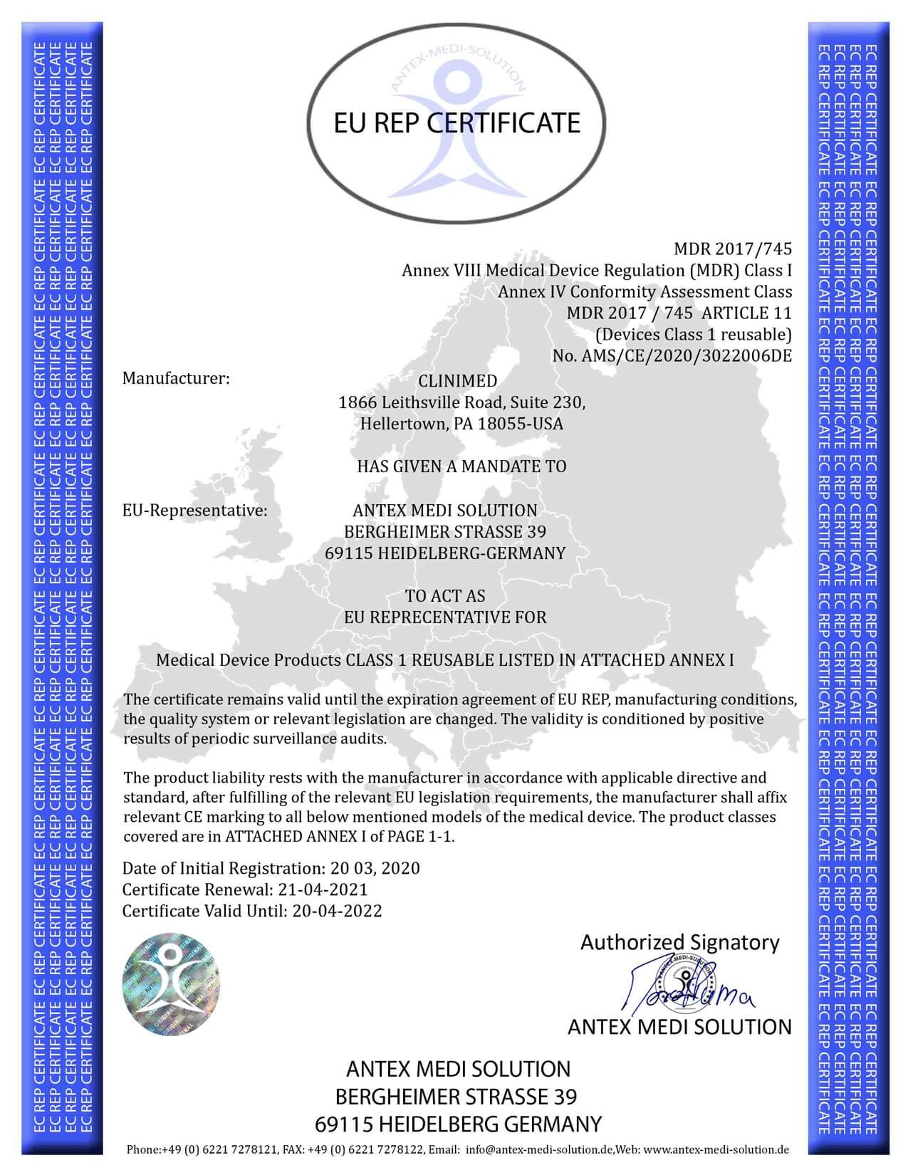 CLINIMED-USA-EC-Certificate-Page